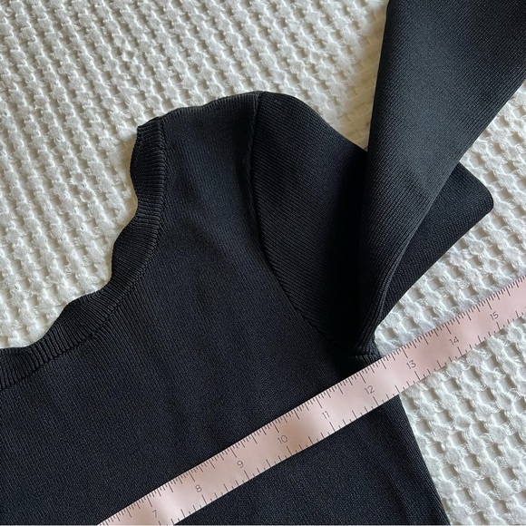 Sachin & Babi - Kochi Scoop-Back Fitted Midi Cocktail Dress w/ Lace - Jet Black - Picture 15 of 15